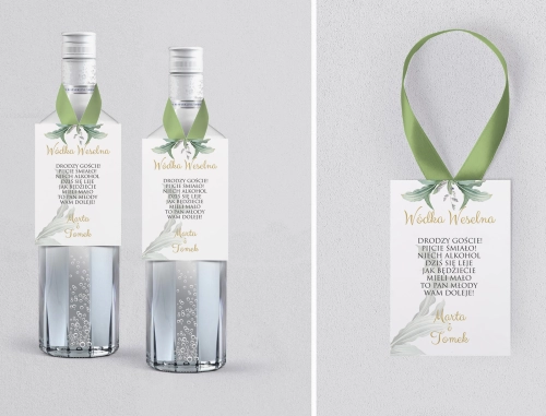 Zawieszka na alkohol Liście - Motyw 1
