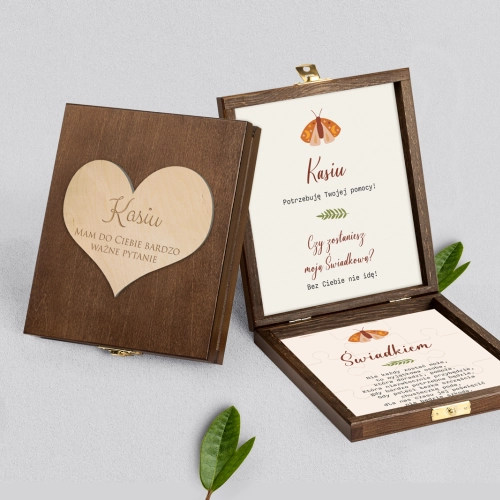 Prośba o świadkowanie - brązowe puzzle Butterflies - Motyw 3