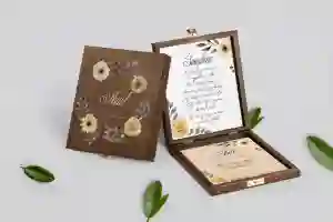 Prośba o świadkowanie - brązowe puzzle Akwarelowe Wianki Motyw 4