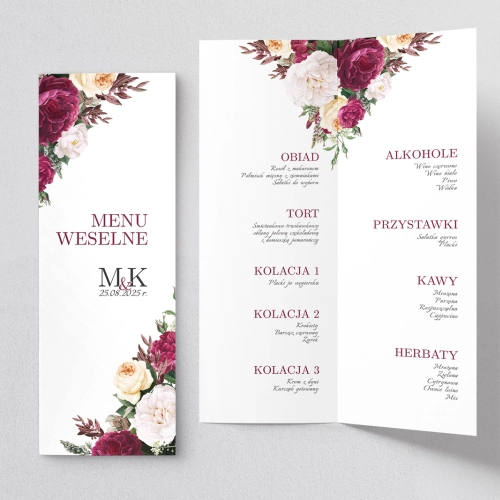 Menu Weselne Fabello - Motyw 1