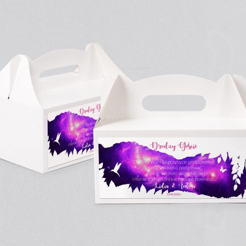 Pudełko na ciasto weselne Stylish Motyw 15