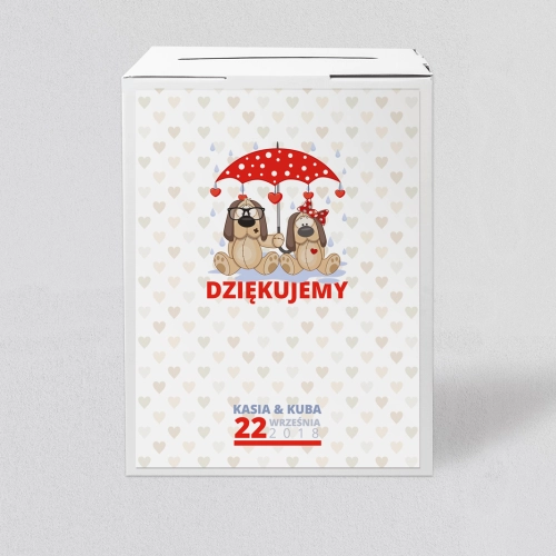 Pudełko na koperty i pieniądze Uroczy Deszcz Motyw 1