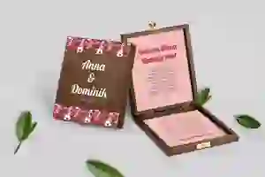Zaproszenie dla Rodziców - brązowe Retro Style Motyw 2