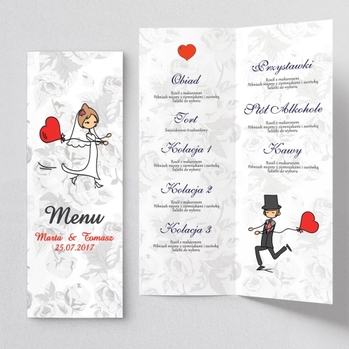 Menu Weselne Zakochani Motyw 5