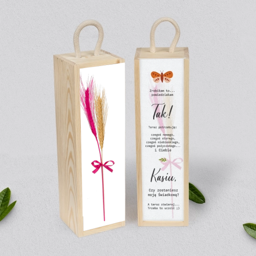 Prośba o Świadkowanie - SNW Akryl naturalna Butterflies - Motyw 2