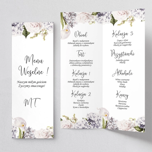 Menu Weselne Ofelia - Motyw 1