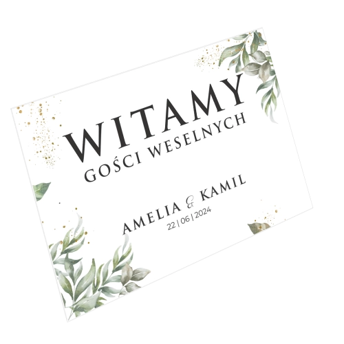 Tablica Powitalna - Leaves Motyw 1