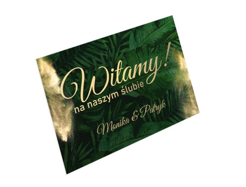 Tablica Powitalna - Greenery - Motyw 2