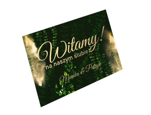 Tablica Powitalna - Greenery - Motyw 3