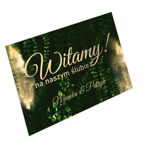 Tablica Powitalna - Greenery - Motyw 3