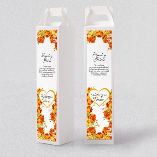 Pudełko na alkohol Serca Kwiat Motyw 4