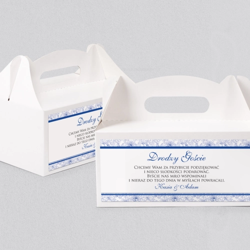 Pudełko na ciasto weselne Ornaments - Motyw 6