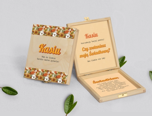 Prośba o świadkowanie - naturalne puzzle Retro Style Motyw 1