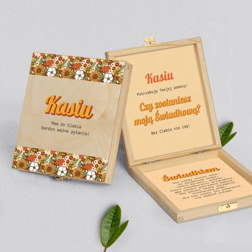 Prośba o świadkowanie - naturalne puzzle Retro Style Motyw 1