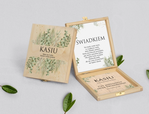 Prośba o świadkowanie - naturalne puzzle Leaves Motyw 2