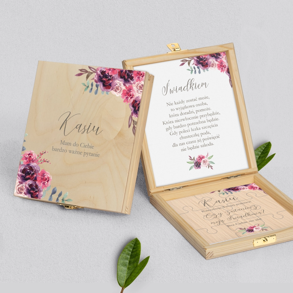 Prośba o świadkowanie - naturalne puzzle Pastelove Motyw 1