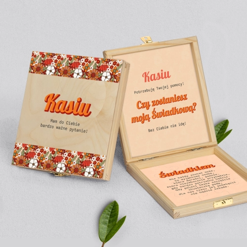 Prośba o świadkowanie - naturalne puzzle Retro Style Motyw 3