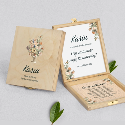 Prośba o świadkowanie - naturalne puzzle Rustic Summer Motyw 2