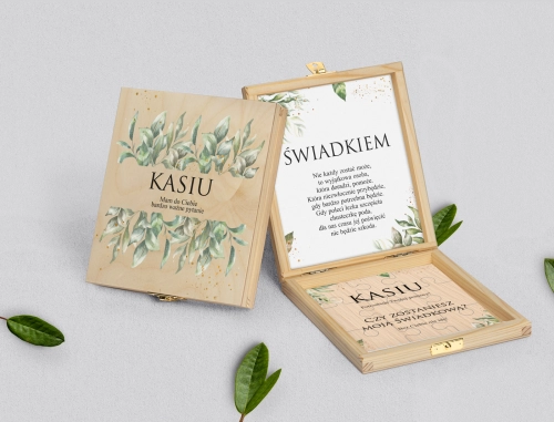 Prośba o świadkowanie - naturalne puzzle Leaves Motyw 1