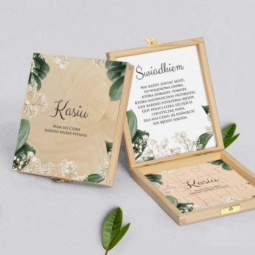 Prośba o świadkowanie - naturalne puzzle Soft Motyw 1