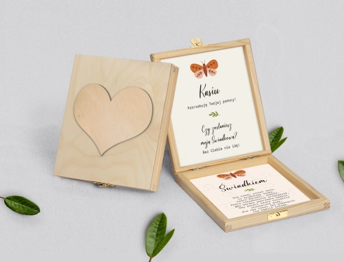 Prośba o świadkowanie - naturalne puzzle Butterflies - Motyw 2