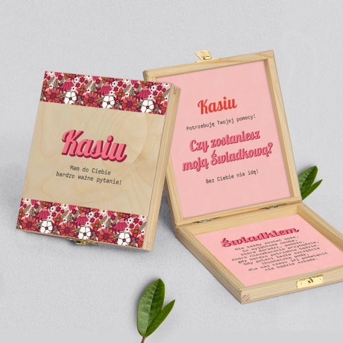 Prośba o świadkowanie - naturalne puzzle Retro Style Motyw 2