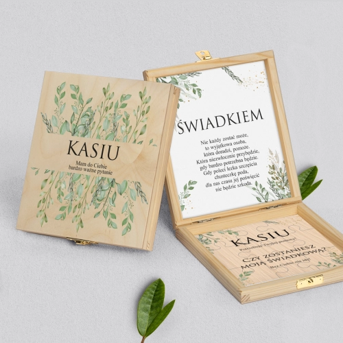 Prośba o świadkowanie - naturalne puzzle Leaves Motyw 3