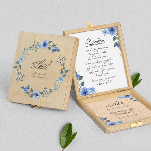 Prośba o świadkowanie - naturalne puzzle Akwarelowe Wianki Motyw 1