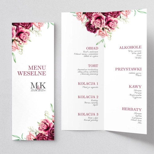 Menu Weselne Fabello - Motyw 3