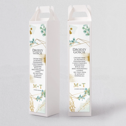 Pudełko na alkohol Golden Green Motyw 2