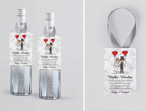Zawieszka na alkohol Zakochani - Motyw 7