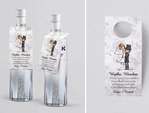 Zawieszka na alkohol oczko Zakochani Motyw 6