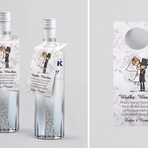 Zawieszka na alkohol oczko Zakochani Motyw 6