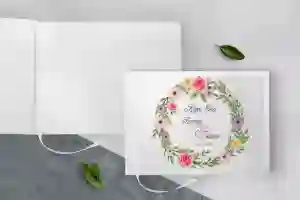 Księga Gości Weselnych Akwarelowe Wianki Motyw 5
