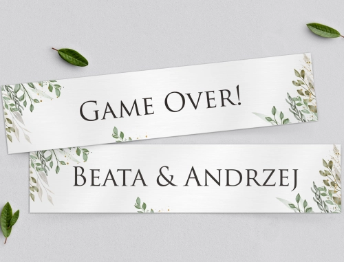 Tablice Rejestracyjne 2 szt. - Leaves Motyw 3
