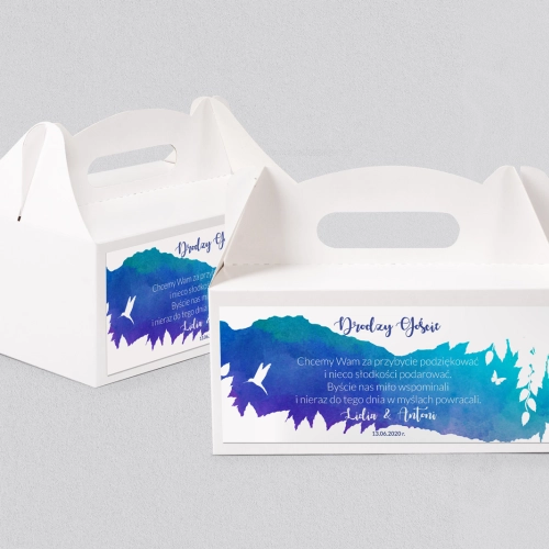 Pudełko na ciasto weselne Stylish Motyw 5