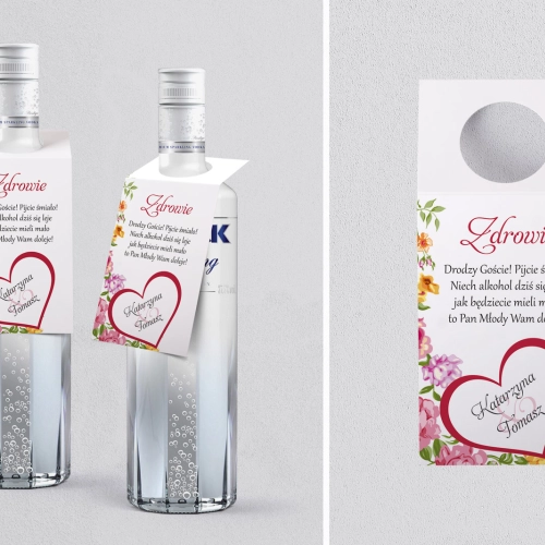 Zawieszka na alkohol oczko Serca Kwiat Motyw 6