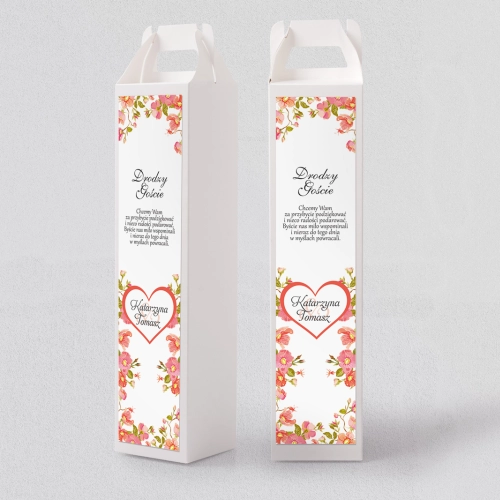 Pudełko na alkohol Serca Kwiat Motyw 5