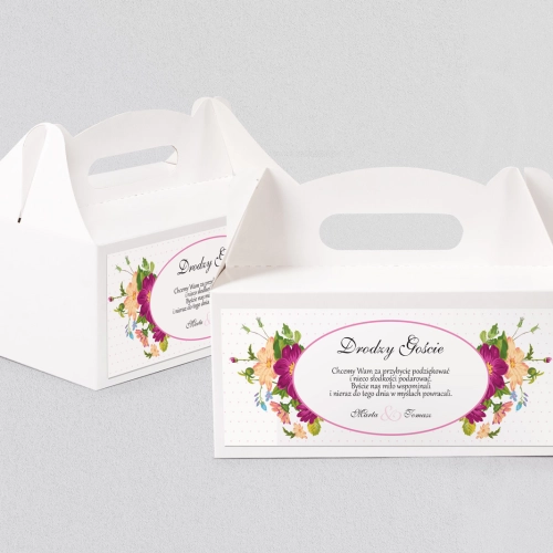 Pudełko na ciasto weselne Radosny Dzień Motyw 5