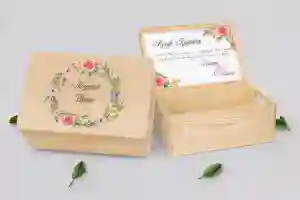 Koszyczek ratunkowy weselny naturalny - Akwarelowe Wianki Motyw 5