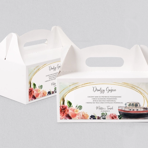 Pudełko na ciasto weselne Spring Love - Motyw 7