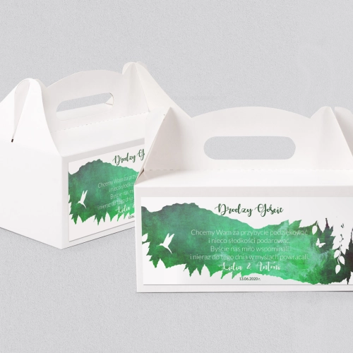 Pudełko na ciasto weselne Stylish Motyw 2