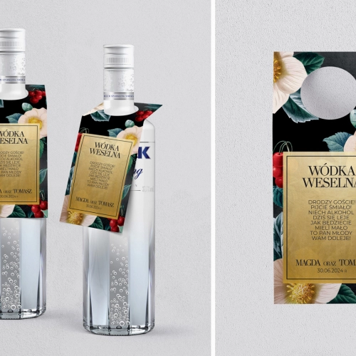 Zawieszka na alkohol oczko Amore - zlote - Motyw 1