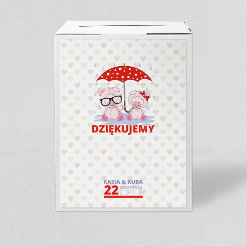 Pudełko na koperty i pieniądze Uroczy Deszcz Motyw 10