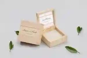 Pudełko na obrączki naturalne - Ornaments Motyw 5