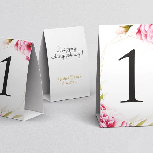 Numerki na stół Flowers & Frame Motyw 5