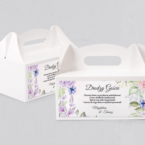 Pudełko na ciasto weselne Amelia - Motyw 4