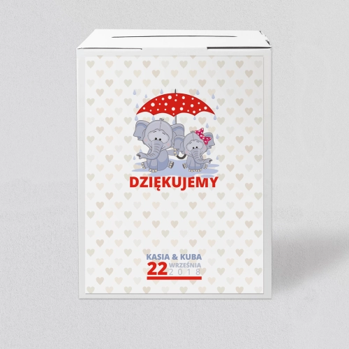 Pudełko na koperty i pieniądze Uroczy Deszcz Motyw 9