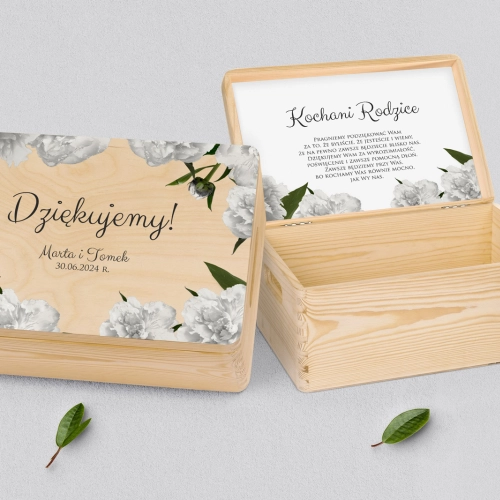 Skrzyneczka dla Rodziców - naturalna Soft Motyw 3