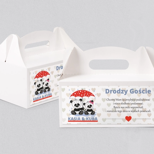 Pudełko na ciasto weselne Uroczy Deszcz Motyw 8